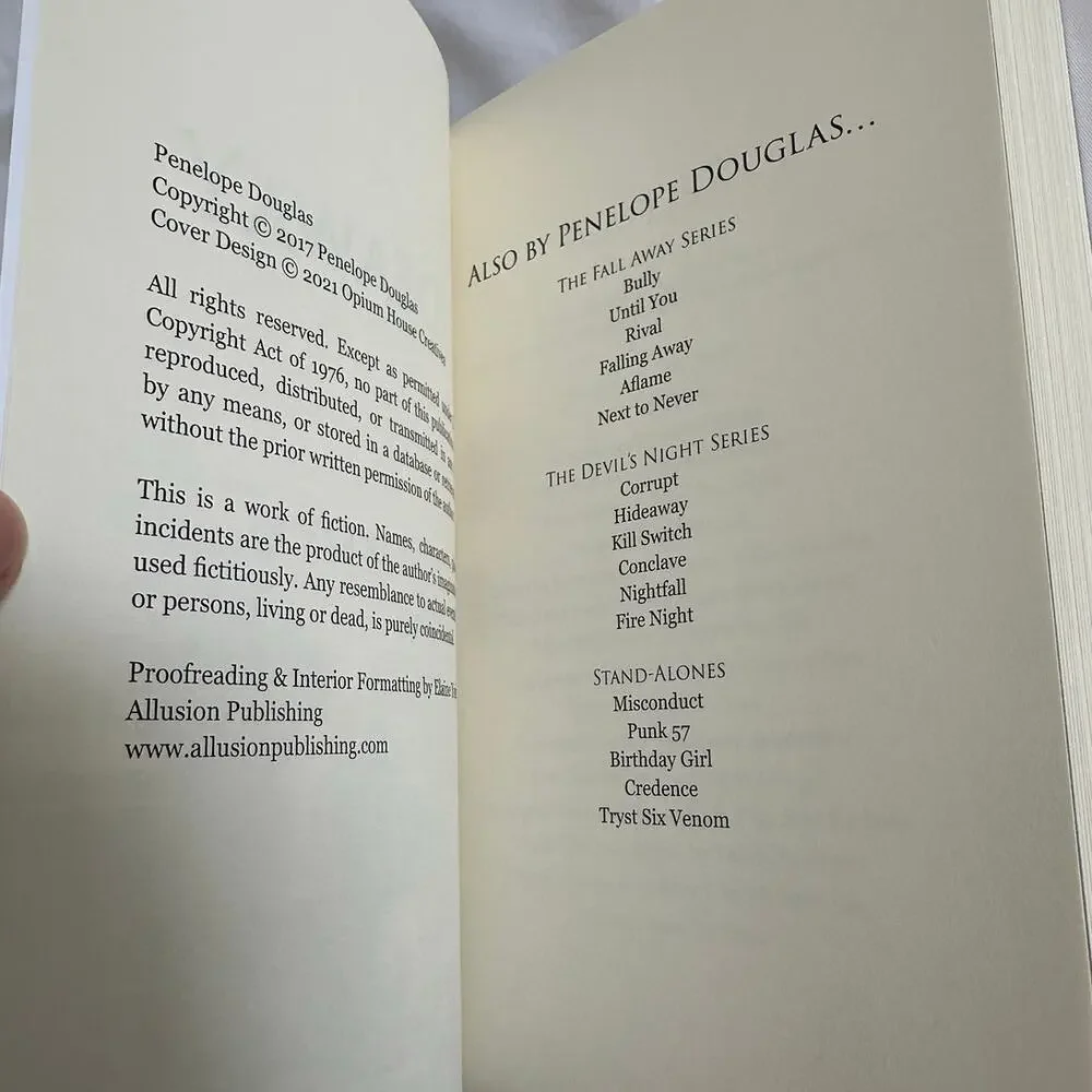Hideaway Penelope Douglas Original OOP Indie Paperback Devil's Night Book 2